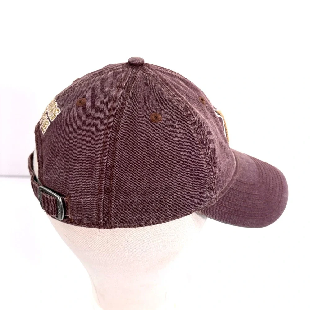 Adidas Texas State Bobcats Hat Distressed Maroon Adjustable Cotton Twill Dad Cap